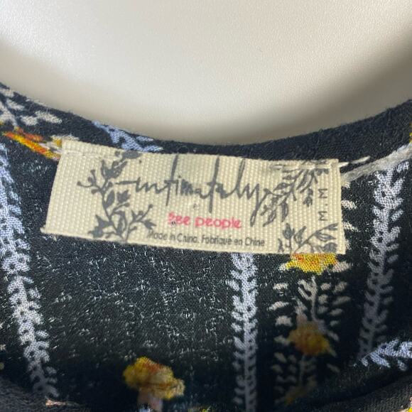 Free People Love To Love Peplum Spaghetti Strap Crop Top Size Medium - Picture 4 of 7